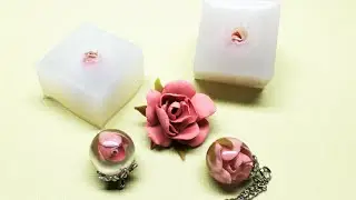 Polymer clay rose and resin + sphere silicone mold- Tutorial