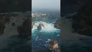 💦 DRAMATIC Swiss Water Power | Drone Over Europe's Largest Falls #switzerland #aerial #drone #dji