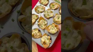 Crab Rangoon Wonton Cups 🦀 🧀