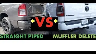 DOGE RAM 1500 STRAIGHT PIPE VS MUFLER DELETE