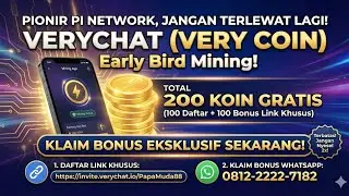 Cara Kerja Mining Verychat (VERY COIN) Bagi Pemula (BONUS 200 Coin)