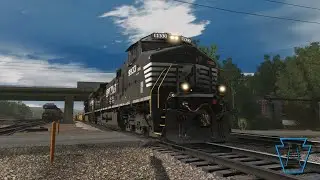 Trainz 22: Norfolk Southern Cab Ride Pulling Intermodal Train in Coal Country