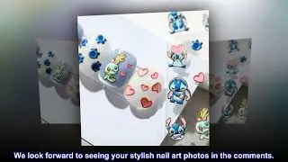 New 5D Embossed Nail Art Stickers Decals Self Adhesive Nail Sticker Kawaii Design Anime Nail Sticker