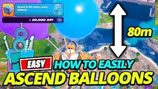 How to EASILY Ascend to 80 meters using balloons - Fortnite Birthday Quest