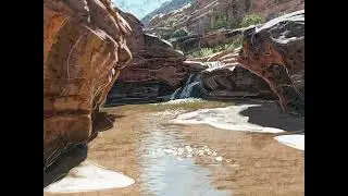 Mill Creek Falls Moab, Timelapse in Krita