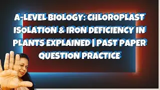 Chloroplast Isolation & Iron Deficiency in Plants Explained | Past Paper Question Practice