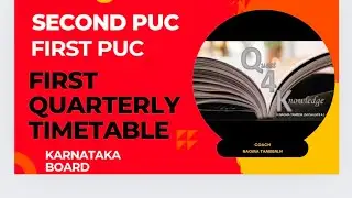 SECOND PUC FIRST QUARTERLY TIME TABLE 2024-2025 KARNATAKA BOARD