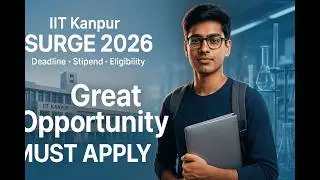IIT Kanpur SURGE Internship 2026 🔥 Deadline, Stipend & Eligibility Explained #iitkanpur #internship