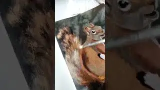 Acrylic Painting of Squirrel Playing Piano