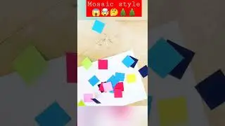 Mosaic Art Christmas Tree craft/ Christmas Tree Craft/ paper craft/christmas craft#shorts #ytshorts