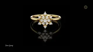 Gold Snowflake Diamond Ring #ivevar #ring #usa #viralvideo