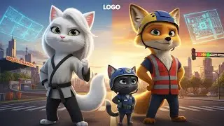 Mama Cat & Police Kitten Cartoon | Anti Bullying Story for Kids About Street Safety