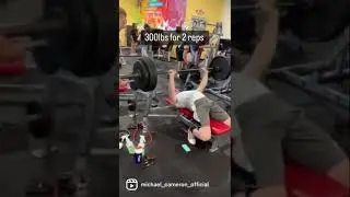 300lb bench press for 2 reps @19 years old 190lb bodyweight #benchpr