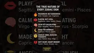 TRUE Nature of Every Zodiac Sign (Revealed!) 🔥💔😇 #shorts