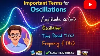 Important Terms of Oscillations | Amplitude, Time Period & Frequency | SHM Basics