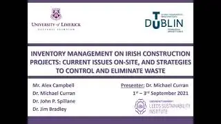SEEDS Conference 2021 - Inventory Management on Irish Construction Projects - Dr Michael Curran