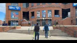 RTK GPS-съемка профессионального бейсбольного поля | Анализ поля команды Durham Bulls
