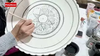 Ляган - КараКалам - Риштан керамика, &Oslash; 37 см и &Oslash; 42 см