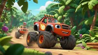 🚚 Jungle Truck Racers | Fun Kids Song | Wild Jungle Racing Adventure 🦁🌿