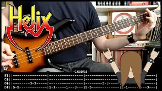HELIX - Rock you 🤘 (BASS cover with TABS) [lyrics + PDF]