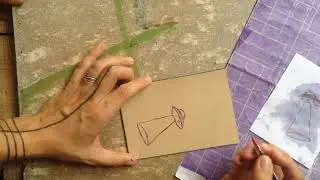 08 transferindo o desenho para o lin&oacute;leo