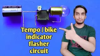 Tempo adjustable flasher circuit | how to make tempo flasher circuit using relay