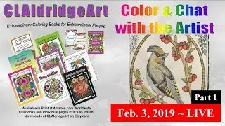 PART 1 ~ Coloring a Bohemian Waxwing in Flowers and Flyers with Derwent Inktense