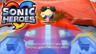 Sonic Heroes - Битва с боссом Эгг Хоук - Команда Тьмы [4K 60 FPS]