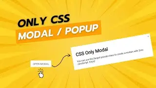 Modal or Popup with HTML CSS (No JavaScript)