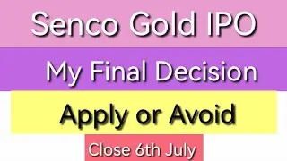 SENCO GOLD IPO MY FINAL DECISION | SENCO GOLD IPO | IPO SENCO GOLD | TAMIL MOM PORTFOLIO