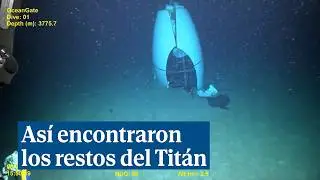 Las im&aacute;genes in&eacute;ditas del submarino Tit&aacute;n hundido a 3.800 metros de profundidad