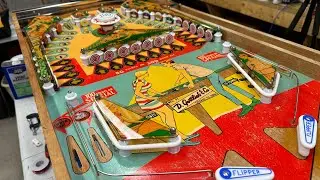Target Pool pinball restoration part 11: playfield reassembled, new posts, Titan bands, socket fix