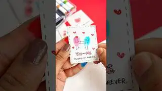 DIY Fingerprint Card🥰🌸💕|Surprise Card🎁 #shorts #diy #trending #viral #love