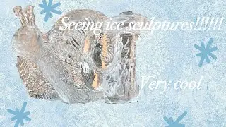 Seeing ice sculptures for the first time!!!!