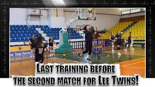 Last training before the second match for Lee Twins! 🏐 @ACPAOKTV
