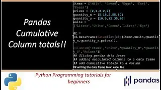 pandas cumulative column total I Performing arithmetic operations on pandas columns
