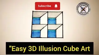 3D Optical Illusion Drawing 🎨| Easy 3D Art for Beginners 🤩| Step by Step 🥰| ArtNova Sketch #3d 