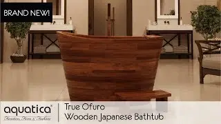 Aquatica True Ofuro Wooden Freestanding Japanese Bathtub
