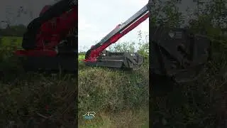 Cutting hedges with the MF on Twose #farming #agriculture #arimagery