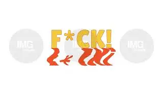 Animated bold slang censored expletive with dynamic distorted shadow
