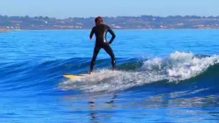 Surfing at Leo Carrillo in Malibu California