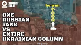 One Russian Tank Defeated Entire Ukrainian Column. Russian Recaptured Areas Near Statromaiorske.