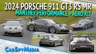 2024 Porsche 911 GT3 RS MR Manthey Performance Package Caught Testing At N&uuml;rburgring With Aero-Kit