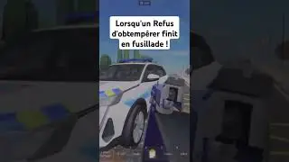 Lorsqu'un refus d'obtemp&eacute;rer finit en fusillade ! #ps5 #police #action #roblox #policemunicipale