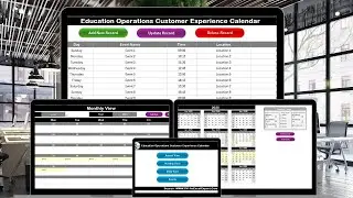 Education Operations Customer Experience Calendar in Excel