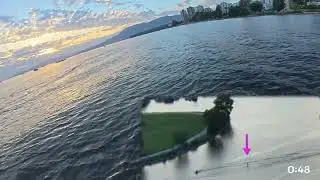 Pumpfoil: Thieving a wake down to Teatotaler Beach then gliding around during the sunset