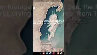 The Aral Sea drying up every year from 1983 to 2022