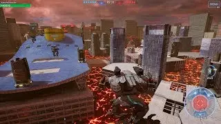 War Robots the Floor is lava skirmish with enhanced graphics. War Robots PC Beta#3
