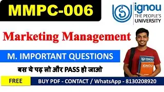 MMPC-006 Most Important Questions with Answers | Marketing Management | IGNOU Exam Guide