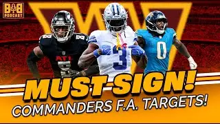 TOP 10 NFL FREE AGENTS the COMMANDERS MUST TARGET This OFFSEASON! 🚨 | Ballin In Burgundy
